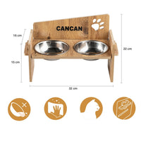 Wooden Cat Feeding Station