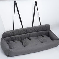 Travel Bolster Car Seat Dog Bed with Removable Cover