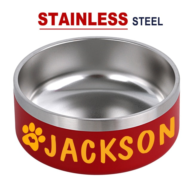 Personalised Stainless Steel Dog Bowl