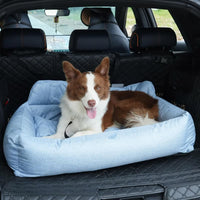 Travel Bolster Car Seat Dog Bed with Removable Cover