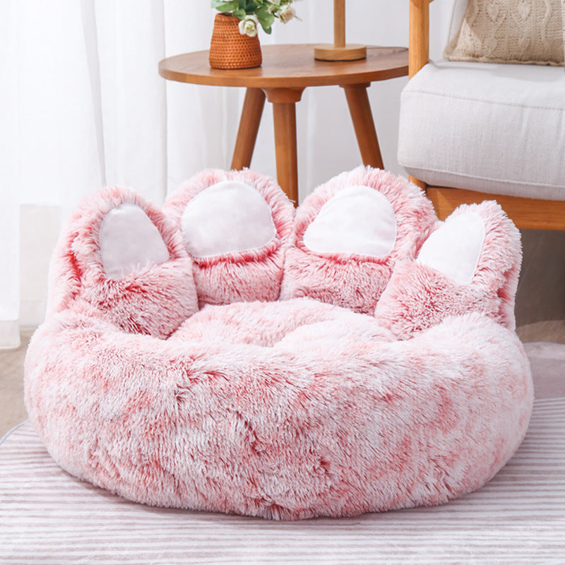 Anti Anxiety Paw Dog Bed with Removable Cover