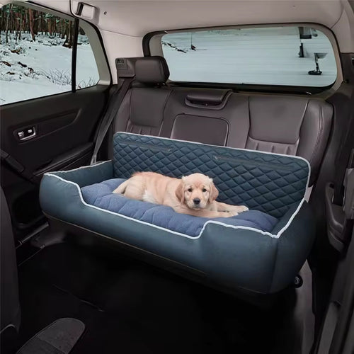 Luxury Dog Car Seat Bed with Adjustable Safety Straps