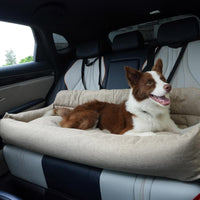 Travel Bolster Car Seat Dog Bed with Removable Cover