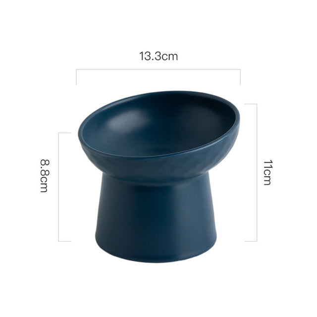 Nordic Style Tilted Ceramic Cat Bowls