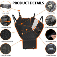 Premium Waterproof Car Boot & Seat Cover with Storage Pockets