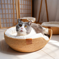 Wicker Woven Cat Bed