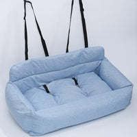 Travel Bolster Car Seat Dog Bed with Removable Cover