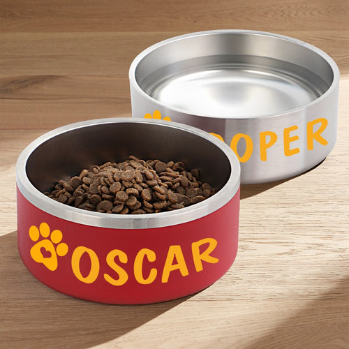 Personalised Stainless Steel Dog Bowl