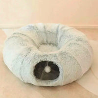 2in1 Interactive Round Cat Tunnel Bed