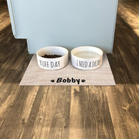 Personalised Waterproof Dog/Cat Feeding Bowl Mat