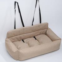 Travel Bolster Car Seat Dog Bed with Removable Cover