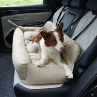 Travel Bolster Car Seat Dog Bed with Removable Cover