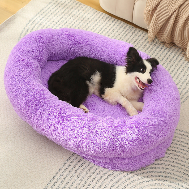 Anti Anxiety / Calming Oval Dog Bed- High Sides, Removable Cover