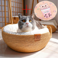 Wicker Woven Cat Bed