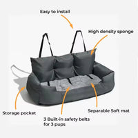 Travel Bolster Car Seat Dog Bed