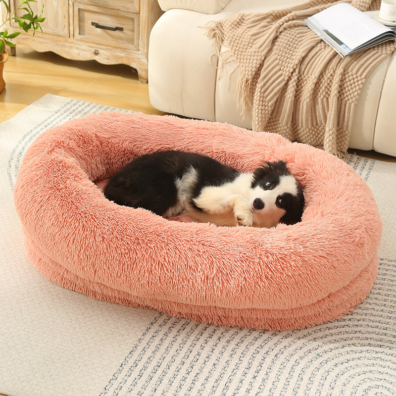 Anti Anxiety / Calming Oval Dog Bed- High Sides, Removable Cover