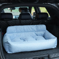 Travel Bolster Car Seat Dog Bed with Removable Cover
