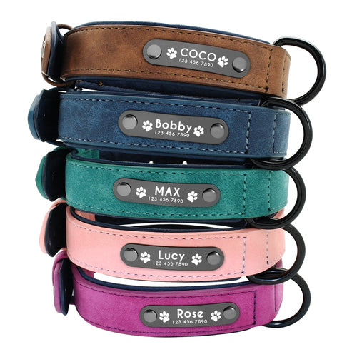 Personalised Leather Dog Collar