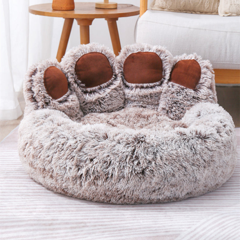 Anti Anxiety Paw Dog Bed with Removable Cover