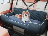 Luxury Dog Car Seat Bed with Adjustable Safety Straps