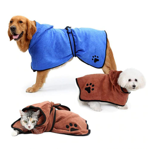 Pawfetch Microfibre Dog/Cat Bathrobe