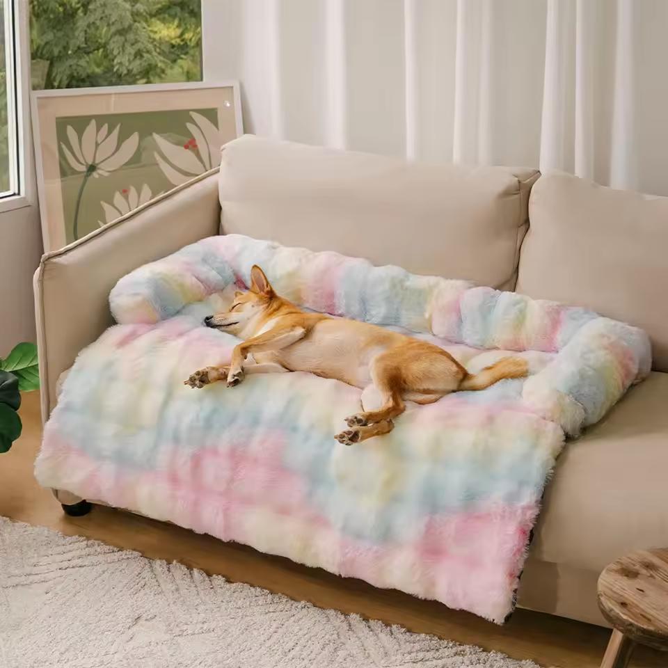 Plush Dog Sofa Bed Couch Cover