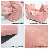 Waterproof Dog Car Seat Booster Bed