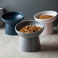 Nordic Style Tilted Ceramic Cat Bowls
