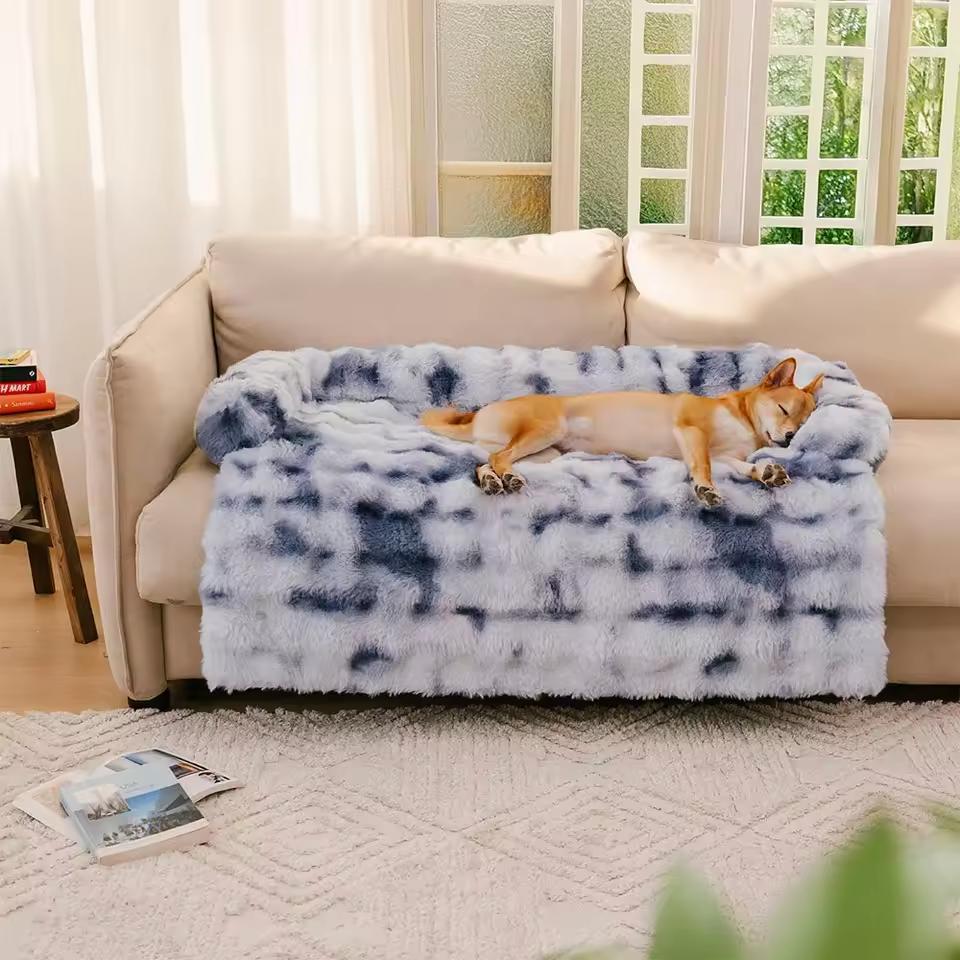Plush Dog Sofa Bed Couch Cover