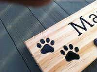 Personalised Dog Lead / Accessories Wooden Hanger