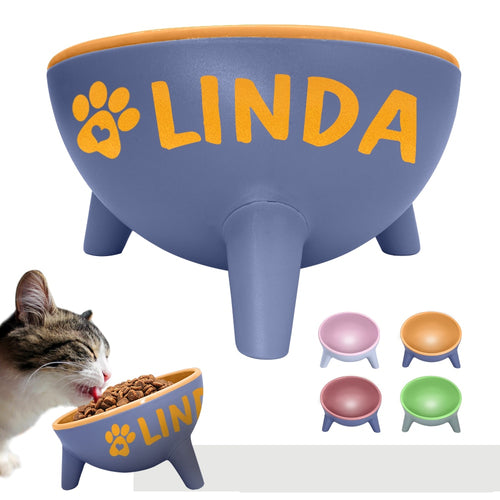 Personalised Anti Vomit Cat Bowl