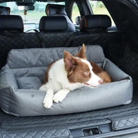 Travel Bolster Car Seat Dog Bed with Removable Cover