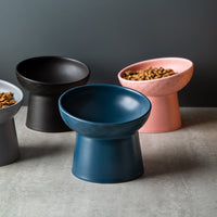 Nordic Style Tilted Ceramic Cat Bowls
