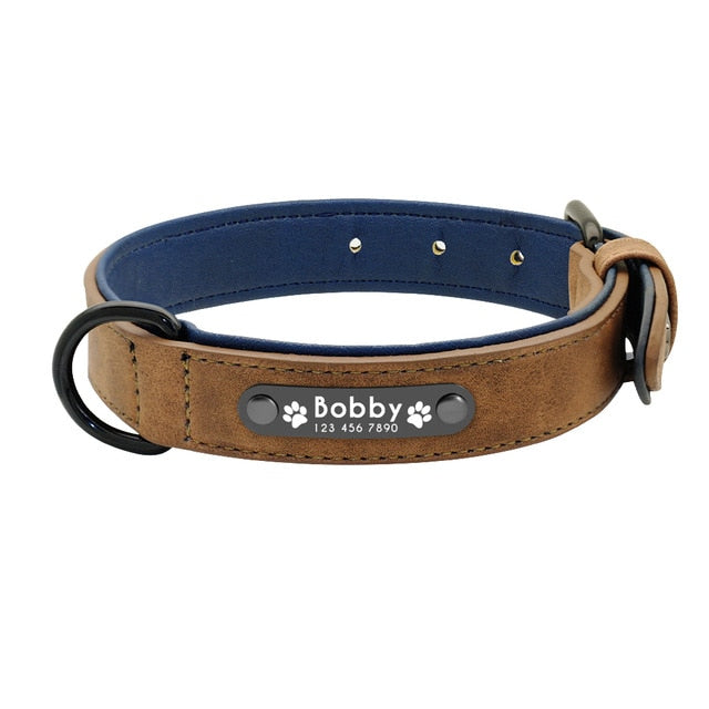 Personalised Leather Dog Collar