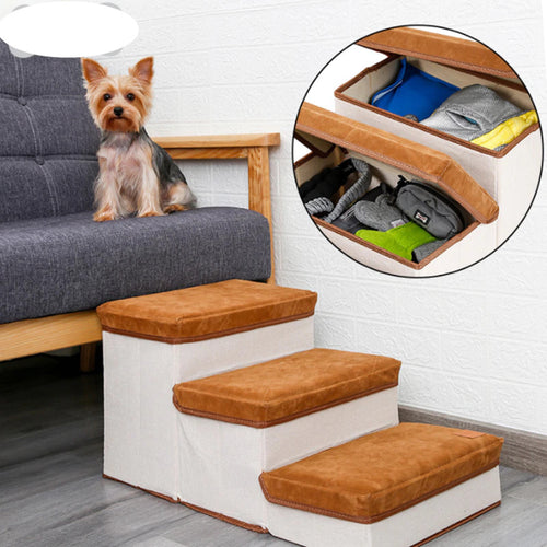 Pawfetch 3 Step Pet Stairs With Storage