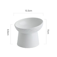 Nordic Style Tilted Ceramic Cat Bowls