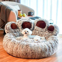 Anti Anxiety Paw Dog Bed with Removable Cover