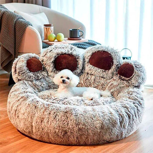 Anti Anxiety Paw Dog Bed with Removable Cover