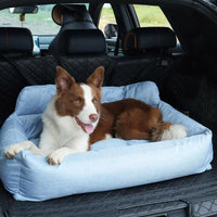Travel Bolster Car Seat Dog Bed with Removable Cover