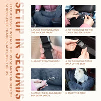 Anti Anxiety/ Calming Dog Car Seat Bed