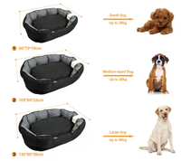 Waterproof Orthopaedic Jumbo Dog Bed for Large Dogs with Removable Cover